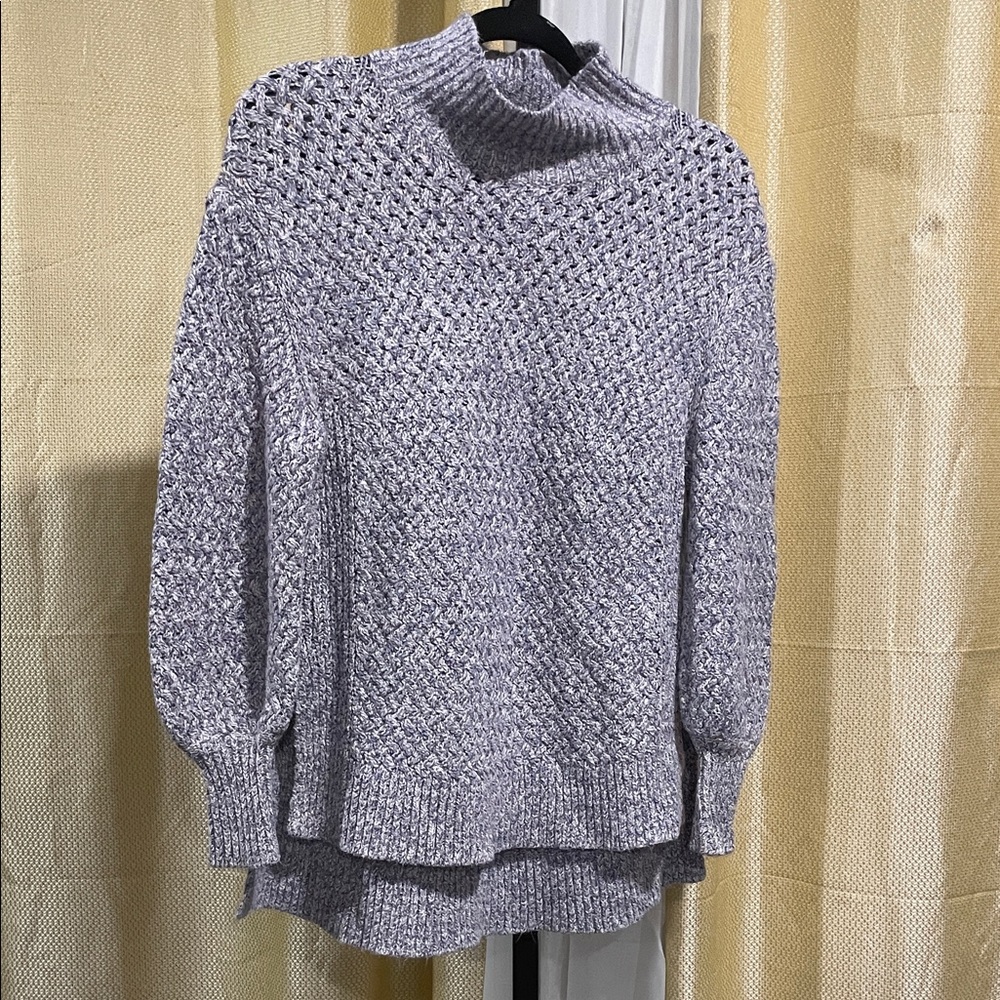 Elegant Heather Knit Turtleneck Sweater